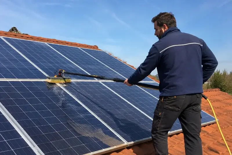 Nettoyage et entretien de panneaux solaires à Mouazé